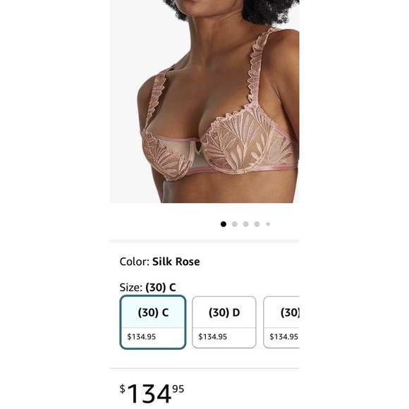 New! $134 Women's Iris Van Herpen x Aubade Paris Underwire Half Cup Bra 36G Lace - Picture 2 of 6